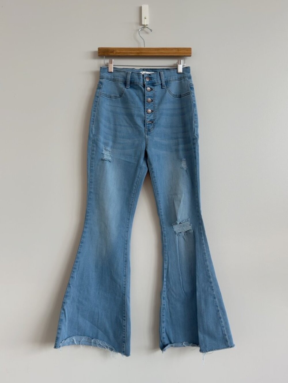 Vibrant M.I.U. High Rise Button Fly Bell Bottom Jeans